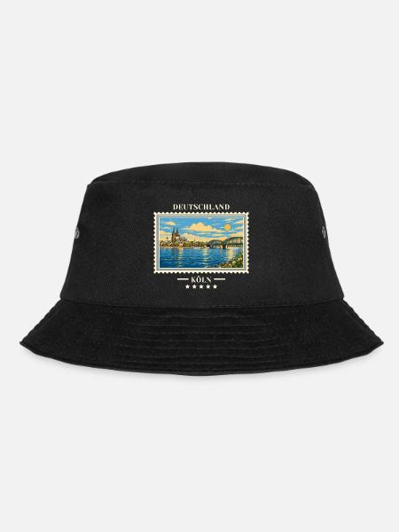 Deutschland Köln Vintage Reisemarke - Bucket Hat - Schwarz