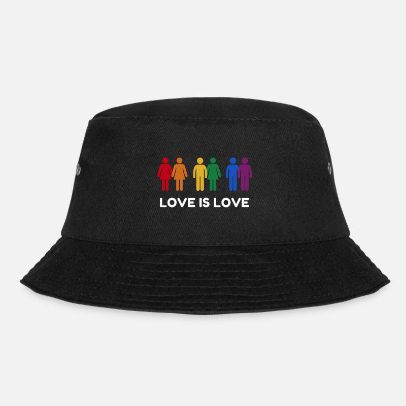 Love is Love - Bucket Hat - Schwarz