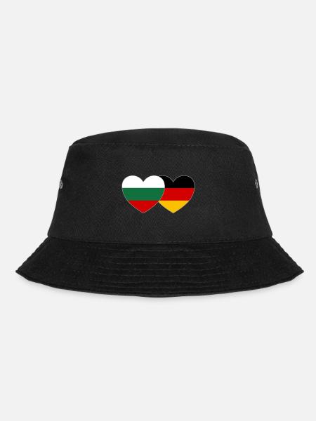 Bulgarien Deutschland Flagge Herz - Bucket Hat - Schwarz