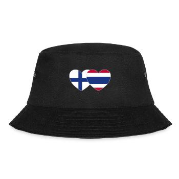 Finnland Thailand Flagge Herz - Bucket Hat - Schwarz - Vorne - Lela (165cm)