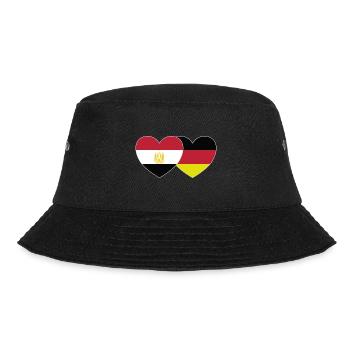 Egypt Germany Flag Heart - Bucket Hat - black - Front - Lela (165cm)