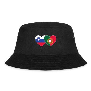 Slowenien Portugal Flagge Herz - Bucket Hat - Schwarz - Vorne - Lela (165cm)