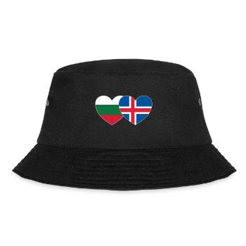 Bulgarien Island Flagge Herz - Bucket Hat - Schwarz - Vorne - Lela (165cm)