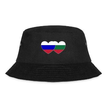 Russland Bulgarien Flagge Herz - Bucket Hat - Schwarz - Vorne - Lela (165cm)