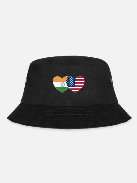 Inde Usa Flag Heart - Bob - noir