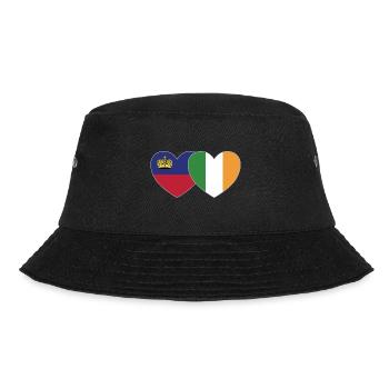 Liechtenstein Irland Flagge Herz - Bucket Hat - Schwarz - Vorne - Lela (165cm)