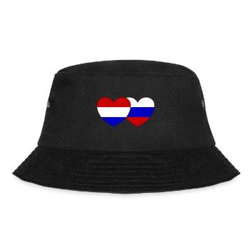 Holland Russia Flag Heart - Bucket Hat - black - Front - Lela (165cm)
