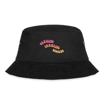 Grateful Thankful - Gratitude - Gift - Bucket Hat - black - Front - Lela (165cm)