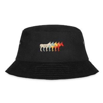 Esel Maultier - Bucket Hat - Schwarz - Vorne - Lela (165cm)