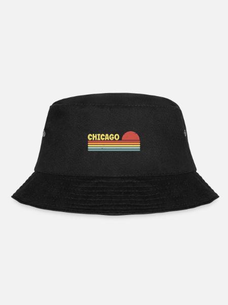 Chicago 70er Jahre Hippie - Bucket Hat - Schwarz