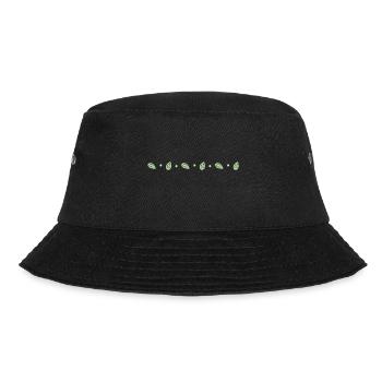 Small Leaves Line - Bucket Hat - black - Front - Lela (165cm)
