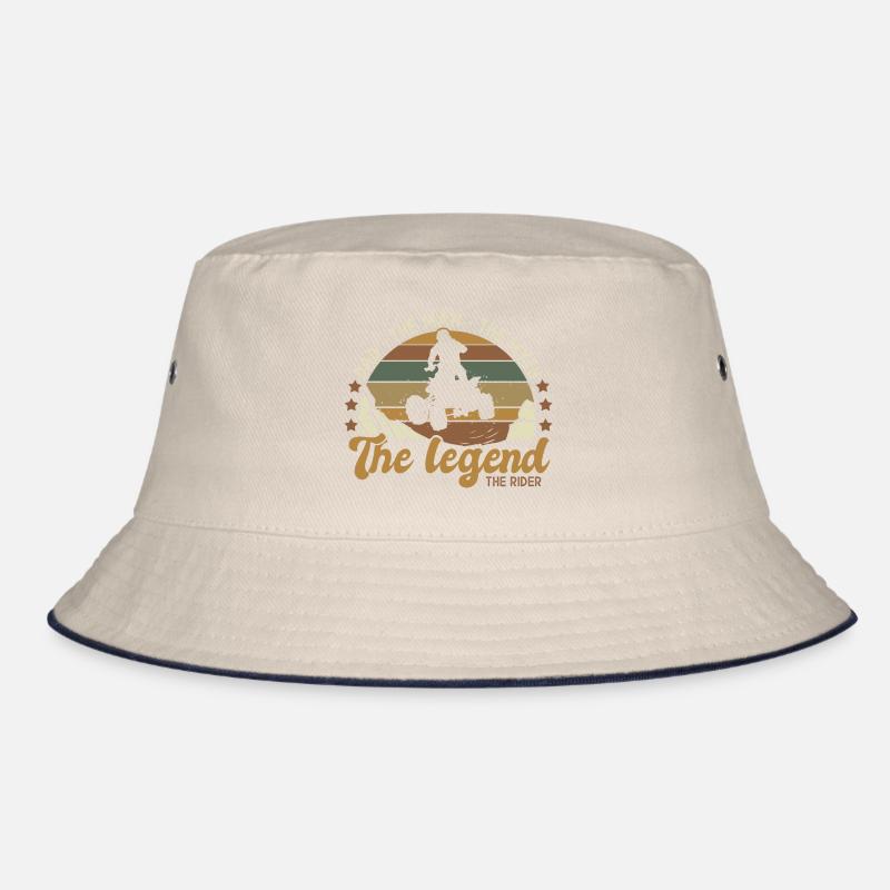 quad dad man myth legend gift man quad motorcycle Bucket Hat