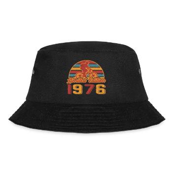Bicycle Mountain Bike Cyclist Birthday 1976 - Bucket Hat - black - Front - Lela (165cm)