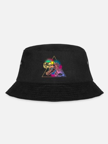 T-Rex Skelett - Bucket Hat - Schwarz