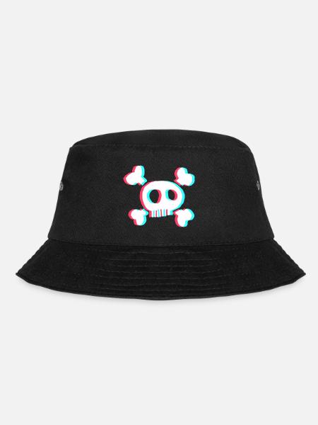 Skull - Bucket Hat - black
