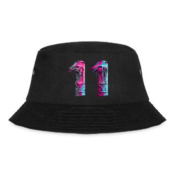 NO. 11 NUMBER 11 COOL 11TH BIRTHDAY - Bucket Hat - black - Front - Lela (165cm)