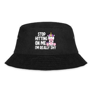 Stop dredging me, I'm shy - Bucket Hat - black - Front - Lela (165cm)