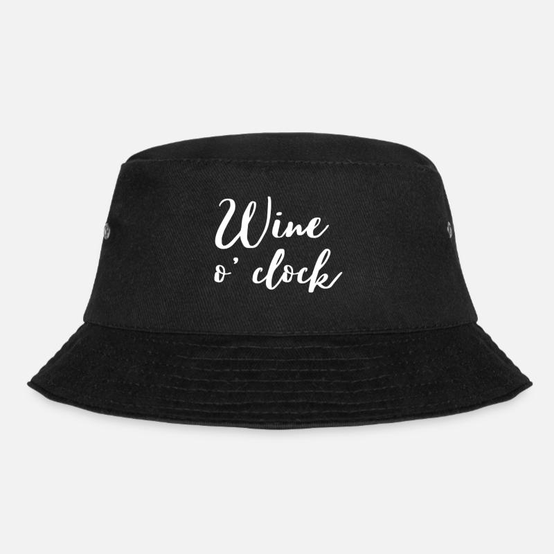 Time for some Wine! Wine lover Design - Bucket Hat - black