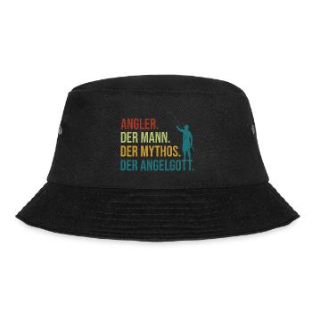 Angler Der Mann Der Mythos Der Anglergott Fischer - Bucket Hat - Schwarz - Vorne - Lela (165cm)
