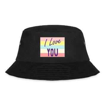 SAINT VALENTINE. bachelorette party. I LOVE YOU. I LOVE YOU. LOVE - Bucket Hat - black - Front - Lela (165cm)