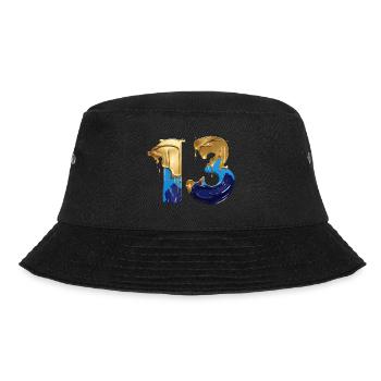 NR. 13 NUMMER 13 COOL 13. GEBURTSTAG - Bucket Hat - Schwarz - Vorne - Lela (165cm)