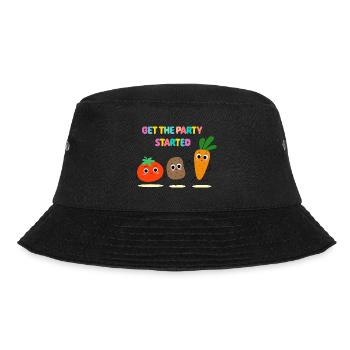 Veggie Party - Vegetable Party - Gift Idea - Bucket Hat - black - Front - Lela (165cm)