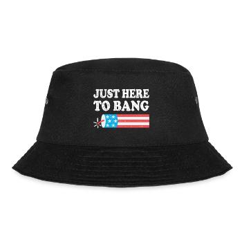Just Here To Bang - Bucket Hat - Schwarz - Vorne - Lela (165cm)