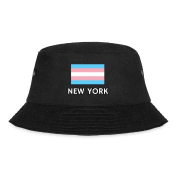 Trans Pride Flagge New York - Bucket Hat - Schwarz - Vorne - Lela (165cm)