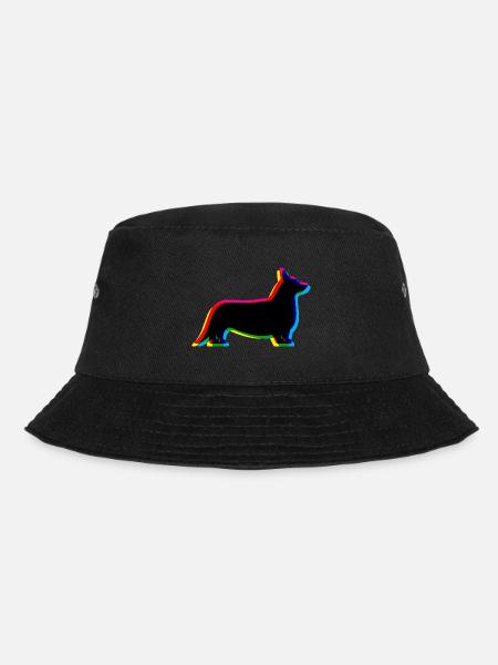 CMYK Welsh Corgi Cardigan - Bucket Hat - Schwarz