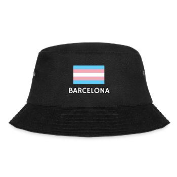Trans Pride Flagge Barcelona - Bucket Hat - Schwarz - Vorne - Lela (165cm)