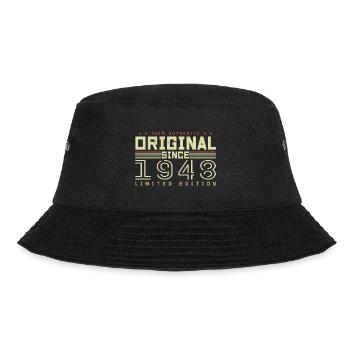 Original 1948 Geburtstagsgeschenk 1948 Retro 1948 - Bucket Hat - Schwarz - Vorne - Lela (165cm)