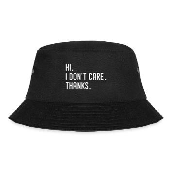 Hi I Don't Care Thanks Tees, Humor And Funny - Bob - noir - Devant - Lela (165cm)