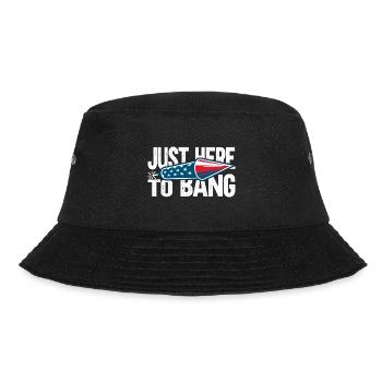 Just Here To Bang - Bucket Hat - Schwarz - Vorne - Lela (165cm)