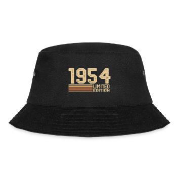 Jahrgang 1954 Geburtstag - Geschenk 1954 Jahrgang 1954 - Bucket Hat - Schwarz - Vorne - Lela (165cm)