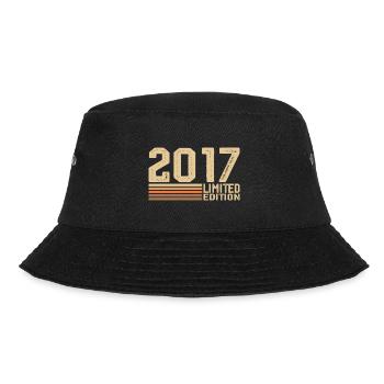 Born in 2017 Birthday - 2017 Vintage 2017 Gift - Bucket Hat - black - Front - Lela (165cm)