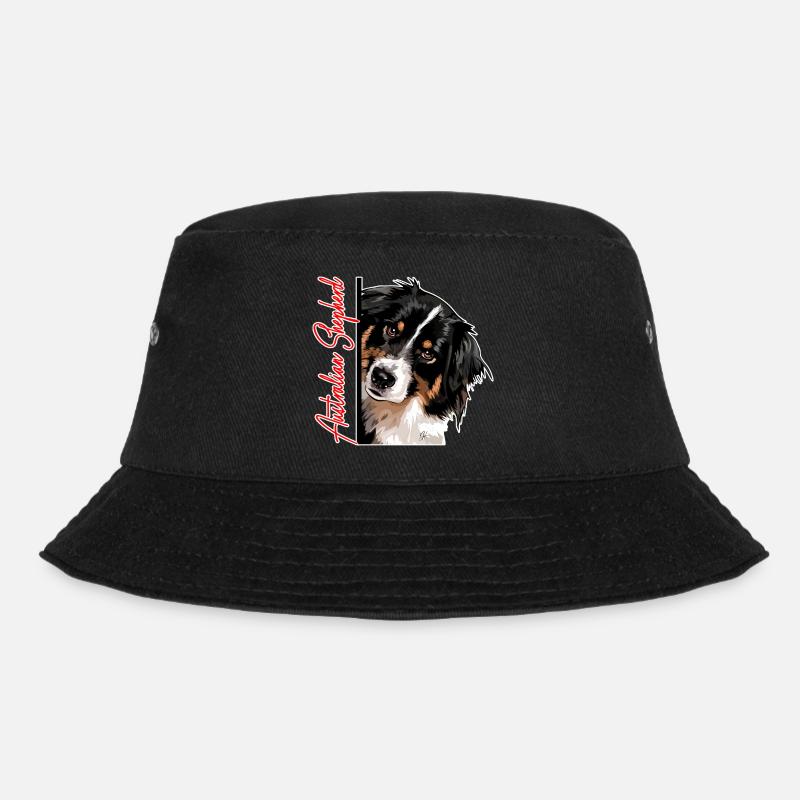 AUSTRALIAN SHEPHERD DA Wilsigns Hundemotiv Aussie - Bucket Hat - Schwarz