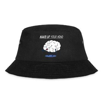Lustig witzig Maek up Mind Geschenk Weihnachten - Bucket Hat - Schwarz - Vorne - Lela (165cm)