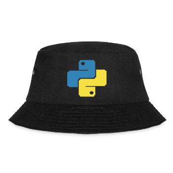 Python Pixelart - Bucket Hat - Schwarz - Vorne - Lela (165cm)