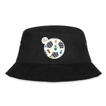 Fußball verbindet Welten- Die Hüter von Orbis - Bucket Hat - Schwarz - Vorne - Lela (165cm)