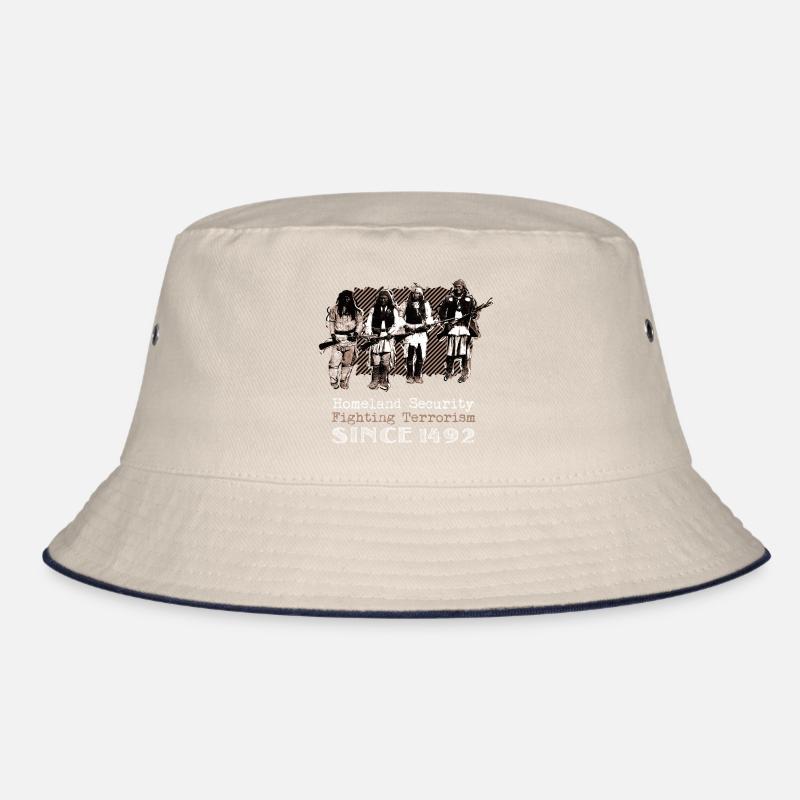 Native Americans Warriors Homeland Security 1492 Bucket Hat