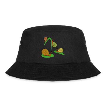 schneckenspass - Bucket Hat - Schwarz - Vorne - Lela (165cm)