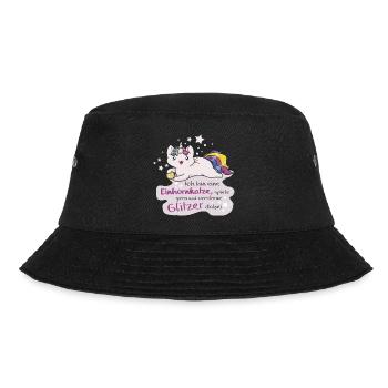 Kittykatacorn Einhornkatze - Bucket Hat - Schwarz - Vorne - Lela (165cm)