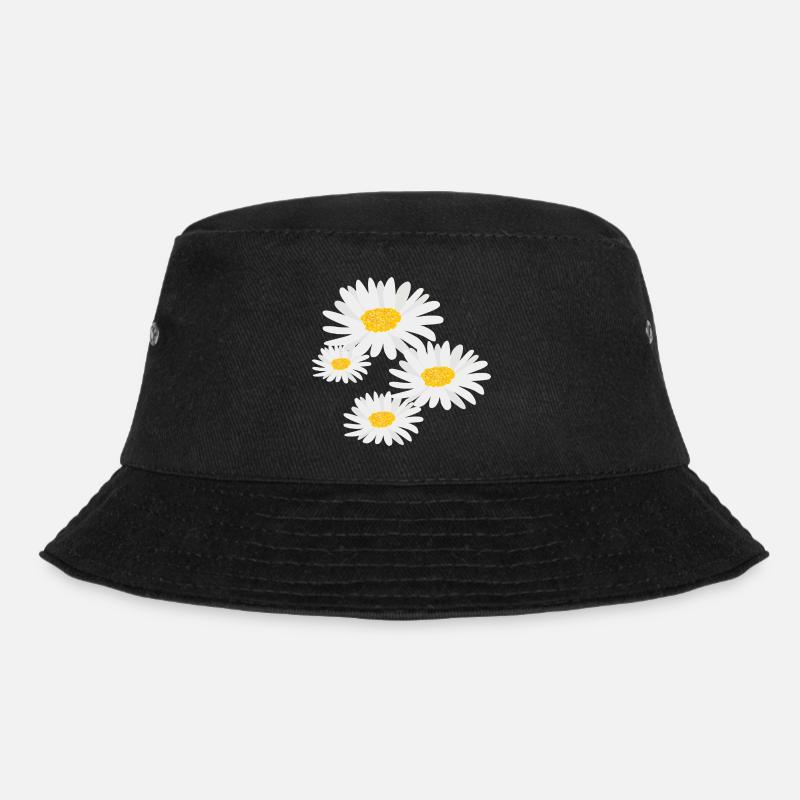 Blume Gänseblümchen - Bucket Hat - Schwarz