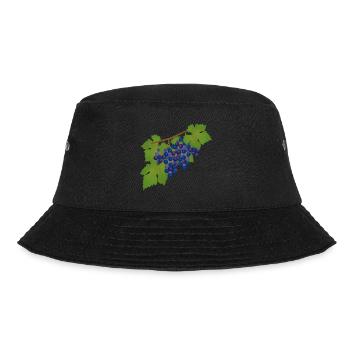 Trauben, Rebe, Herbst, Wein - Bucket Hat - Schwarz - Vorne - Lela (165cm)