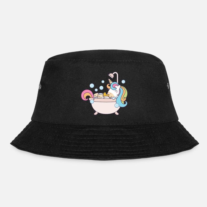 Einhorn in der Badewanne - Bucket Hat - Schwarz