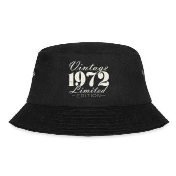 Vintage 1972 Vintage Born Retro Birthday - Bucket Hat - black - Front - Lela (165cm)