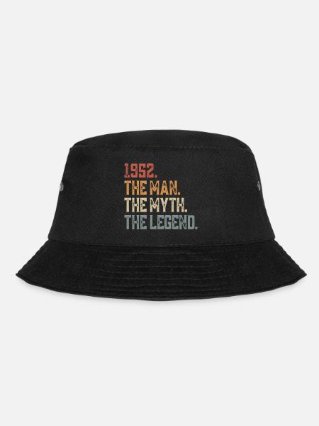 Born 1952 Man Myth Legend Birthday - Bucket Hat - black