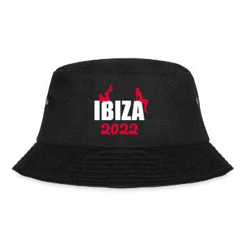 Ibiza 2022, Sommer 2022, Spanien, Balearen - Bucket Hat - Schwarz - Vorne - Lela (165cm)