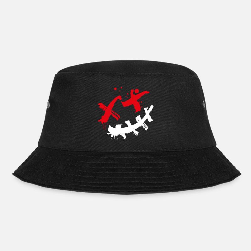 Smilie Techwear Style - Bucket Hat - Schwarz