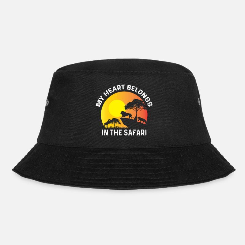 Gehört in Safari Backpacker Geschenk - Bucket Hat - Schwarz
